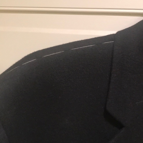 NWT 100% Cashmere Jos A Bank 42 Regular Black Coat - Picture 4 of 8